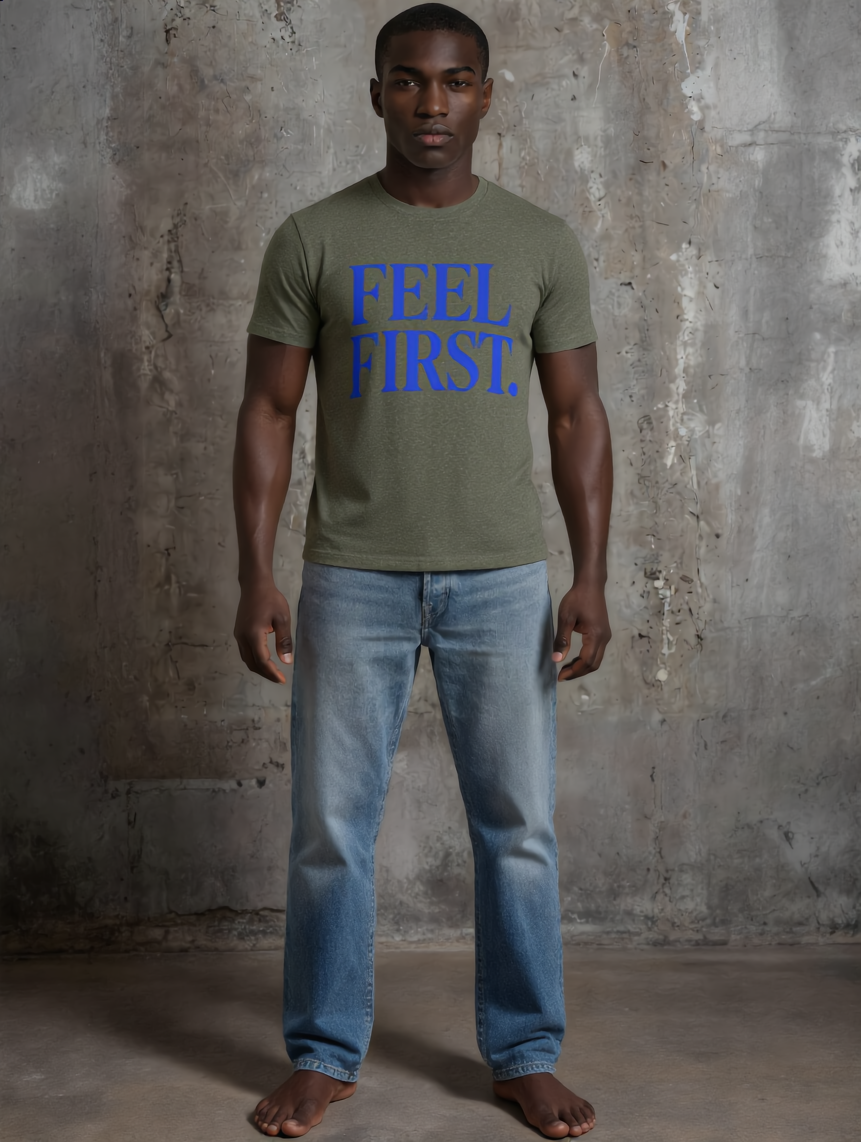 Feel First. – Crew Cut (Unisex Jersey Tee)
