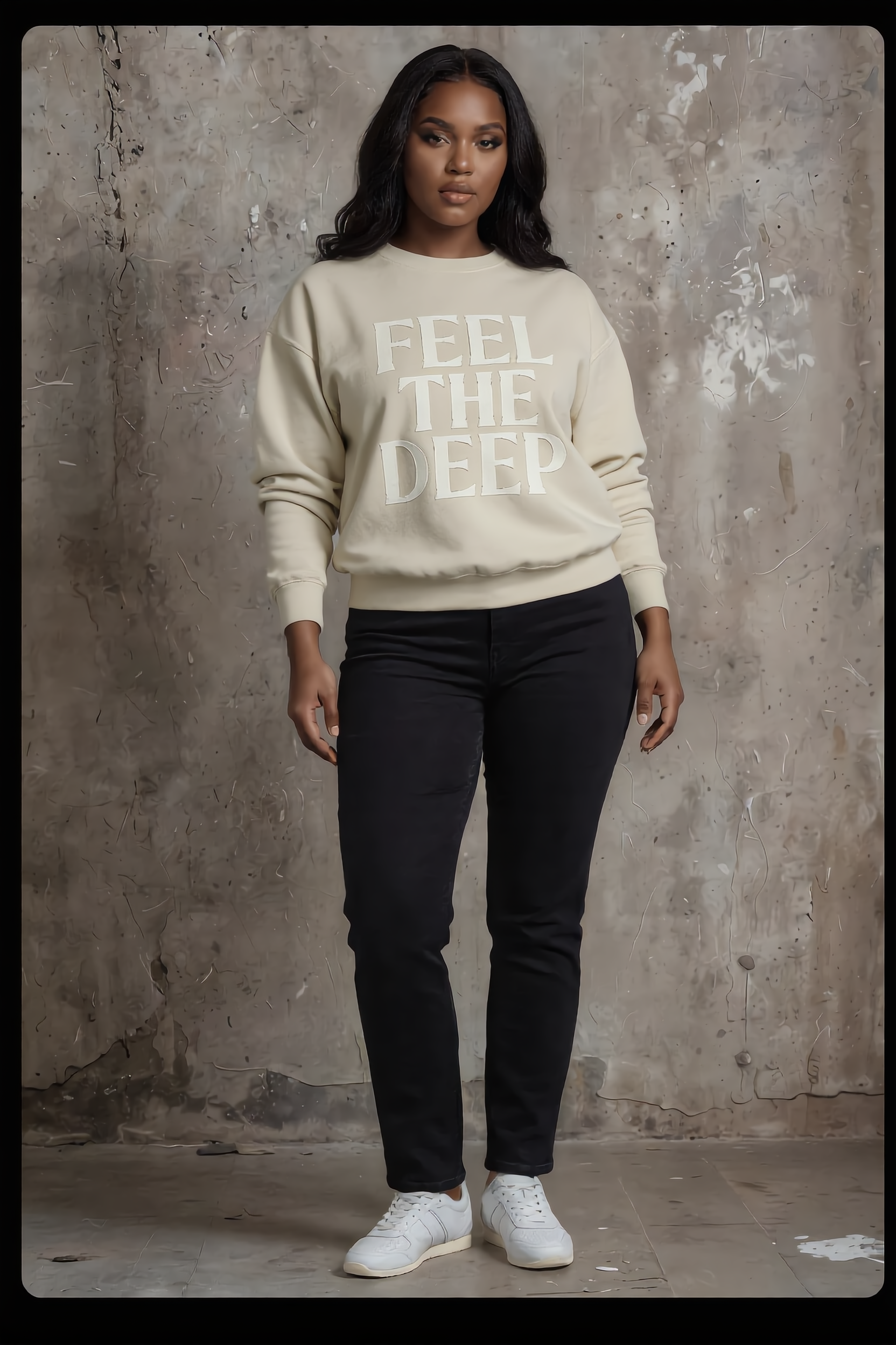 Feel The Deep– Layered Vibes (Unisex Sweatshirt)