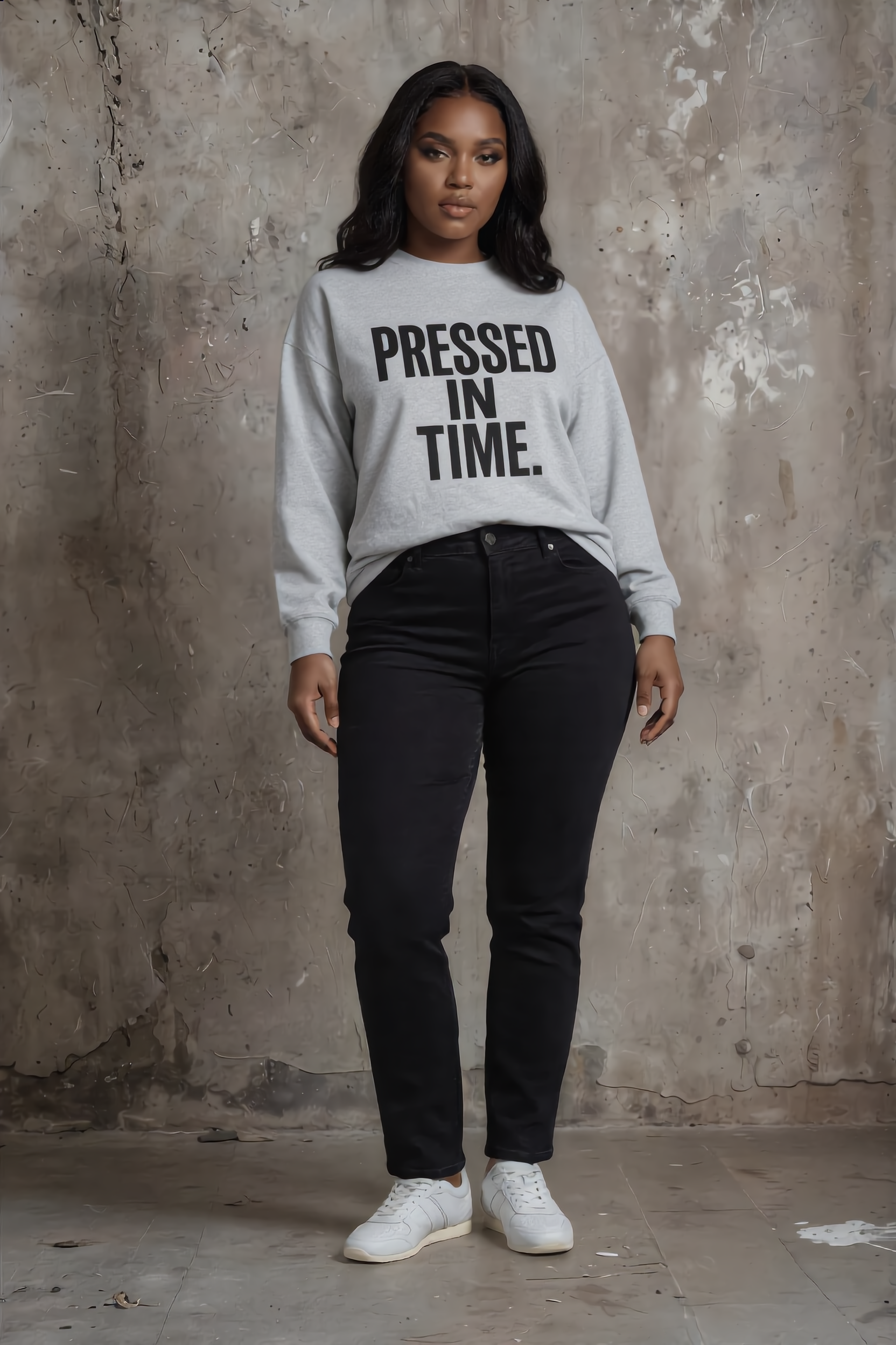 Pressed In Time. – Layered Vibes (Unisex Sweatshirt)